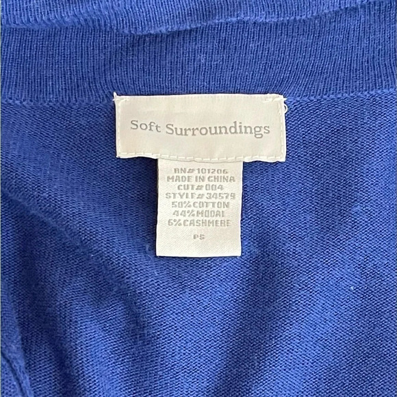 Soft Surroundings | Cardigan Asymmetric Cotton Modal Cashmere - Picture 6 of 7